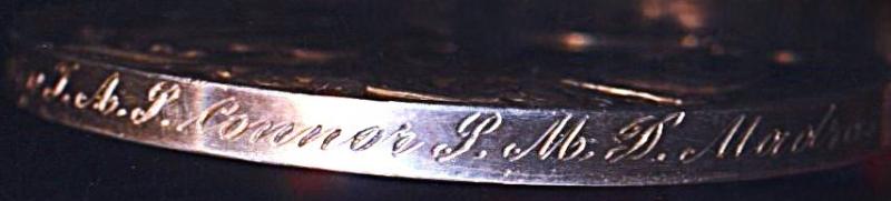 India General Service Medal 1854-95. Silver issue with clasp 'Burma 1887-89' (Asst. Apothecary T. A. S. Connor S.M.D. Madras)