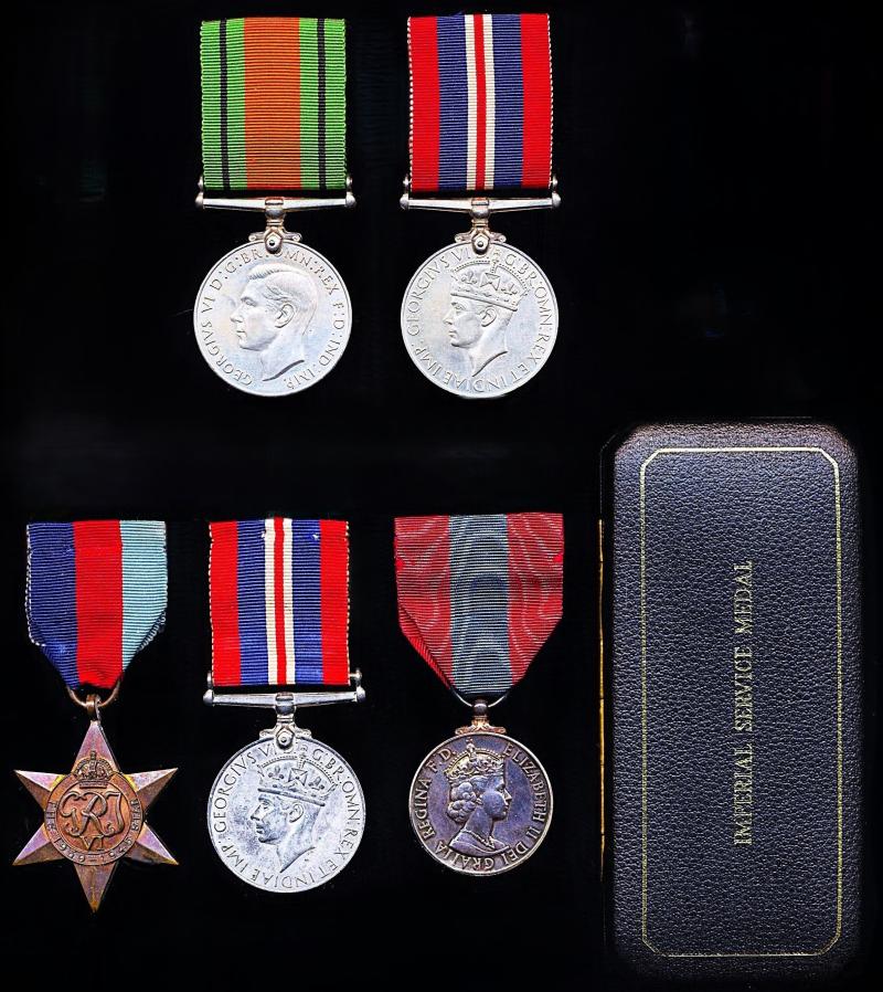 A Husband & Wife Second World War and Long Service medal lot of 5: Craftsman Stanley Cordon, R.E.M.E. late R.A.O.C. and Sergeant Edna Doreen Cordon Auxiliary Territorial Service