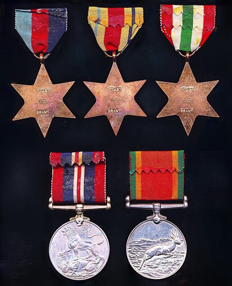 A 'Springbok's' Eighth Army 'Western Desert' Mentioned-in-Despatches Second World War medal group of 5: Warrant Officer Class II John Sim Grant, South African Engineer Corps, late 2nd Battalion Transvaal Scottish