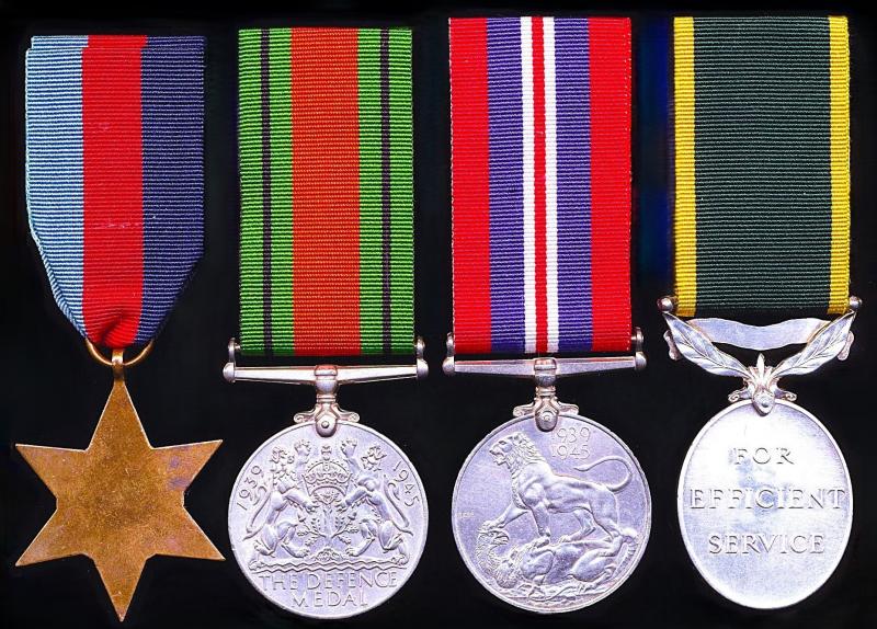 A confirmed Pipe-Major's Second World War era 'Fall of France 1940' campaign & long service medal group of 4: Sergeant John McKenzie Royal Regiment of Artillery late Pipe-Major 4th (City of Aberdeen) Battalion Gordon Highlanders