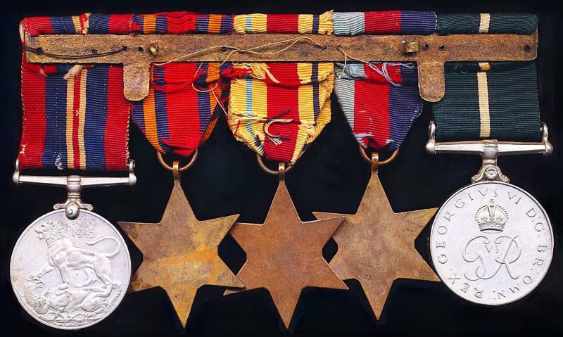 A Pakistan Junior Officer's WWII campaign & Independence medal group of 5 to a veteran who had served in the 5th 'Ball of Fire' Indian Division: Jemadar Ghulam Mohammed 8 Punjab Regiment Pakistan Army late 5th Indian Division, Indian Army