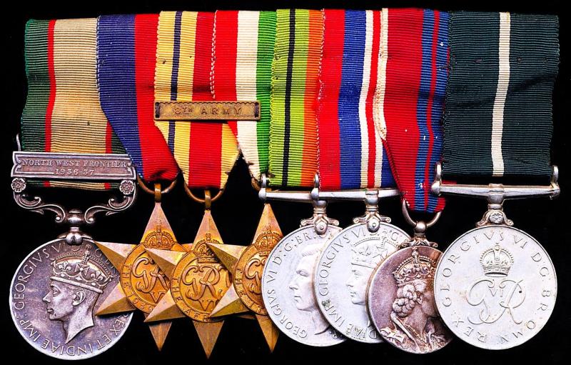 A 'Hard-Fighting' Pakistan Junior Officer's multi-campaign medal group to a former Rifleman of 'Outrams Rifles' who served with the 8th Army in North Africa & Italy: Jemadar Ali Akbar Khan late 4th (Outram's) Battalion 6th Rajputana Rifles