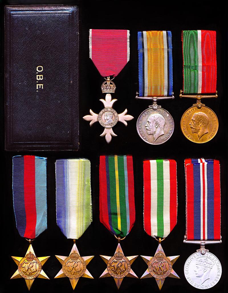 A Sunderland & Gorleston interest Mariner's World Wars O.B.E. & campaign group of 8: Chief Engineer Robert James Shand, late M.V. 'Ocean Vanity' Mercantile Marine