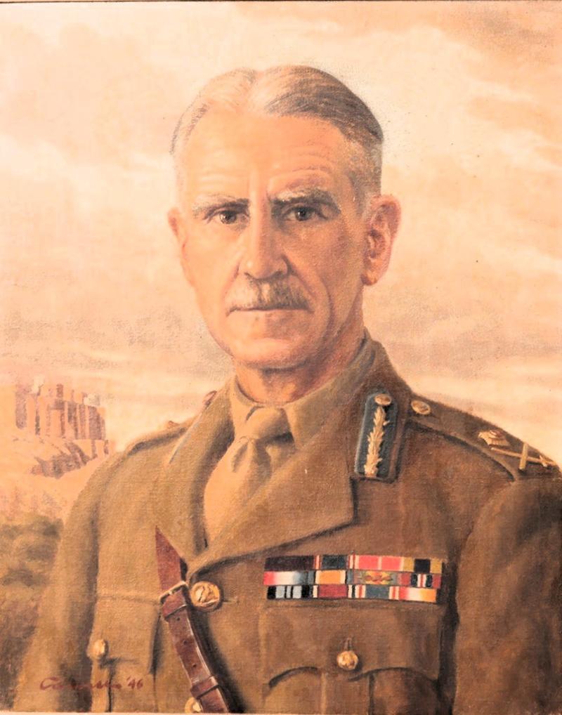 Portrait in Oils (c.1946): Major-General Ronald Cardew Duncan C.I.E., M.V.O., O.B.E., Commandant Jodhpur State Forces 1939-45, late Commandant 2nd Battalion 5th Gurkha Rifles (Frontier Force)