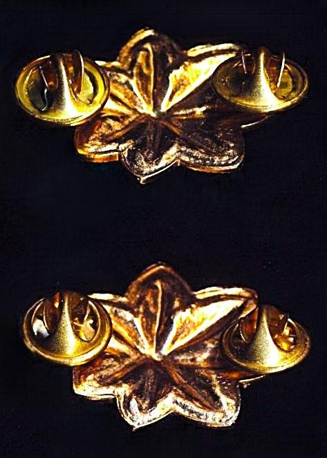 United States Army: Pair of Major's shoulder rank badges. Gilt
