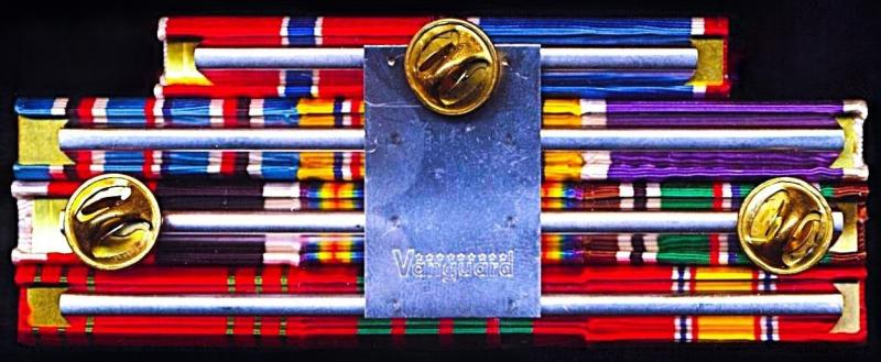 United States Army: An impressive 'Officer'mounted Second World War & Cold War era riband bar grouping of 11 x ribands