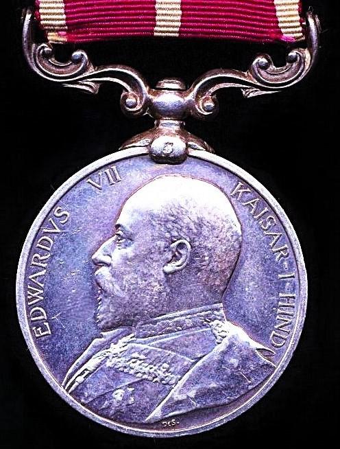 India Meritorious Service Medal,. EDVII issue (6 Kot Dufdr. Nawal Khan 30th. Mule Corps)