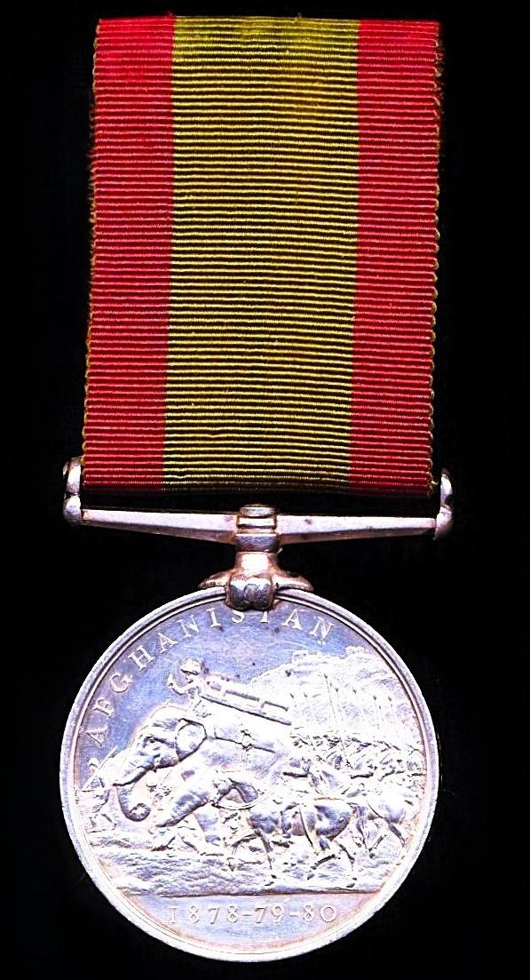 Afghanistan Medal 1878-80. No clasp (Pol. Locl. Lt. L. W. R. Browne. Trans. Dep.)