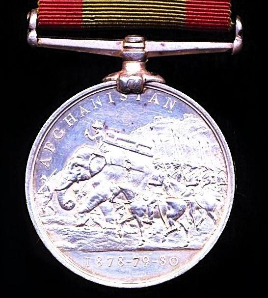 Afghanistan Medal 1878-80. No clasp (Pol. Locl. Lt. L. W. R. Browne. Trans. Dep.)