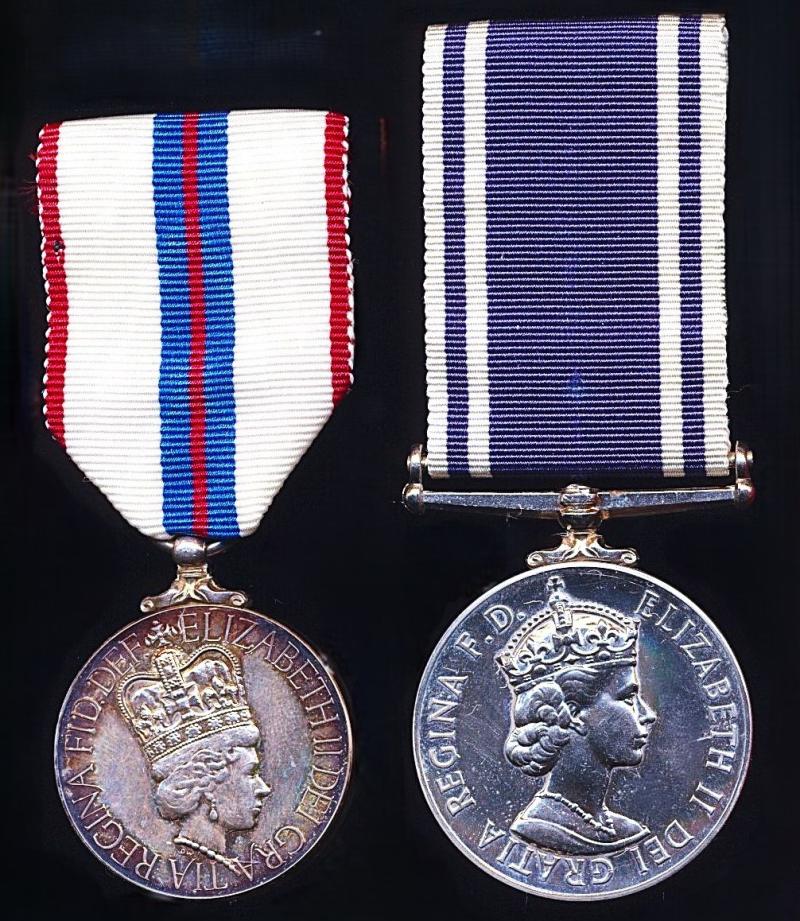 A Scunthorpe/ Sleaford Lincolnshire / Humberside Detective Sergeants Royal Commemorative & Police Long Service Medal pair: Detective-Sergeant Francis 'Frank' Bradley, Humberside Police late Lincolnshire Constabulary