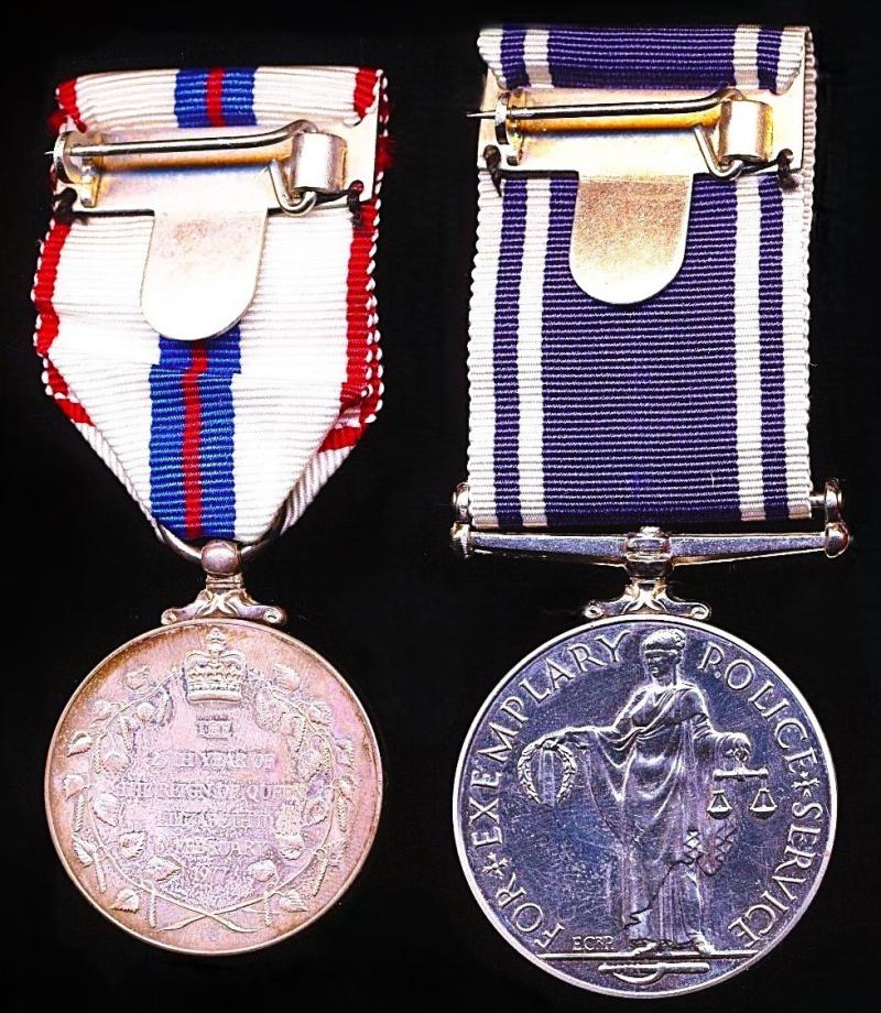 A Scunthorpe/ Sleaford Lincolnshire / Humberside Detective Sergeants Royal Commemorative & Police Long Service Medal pair: Detective-Sergeant Francis 'Frank' Bradley, Humberside Police late Lincolnshire Constabulary