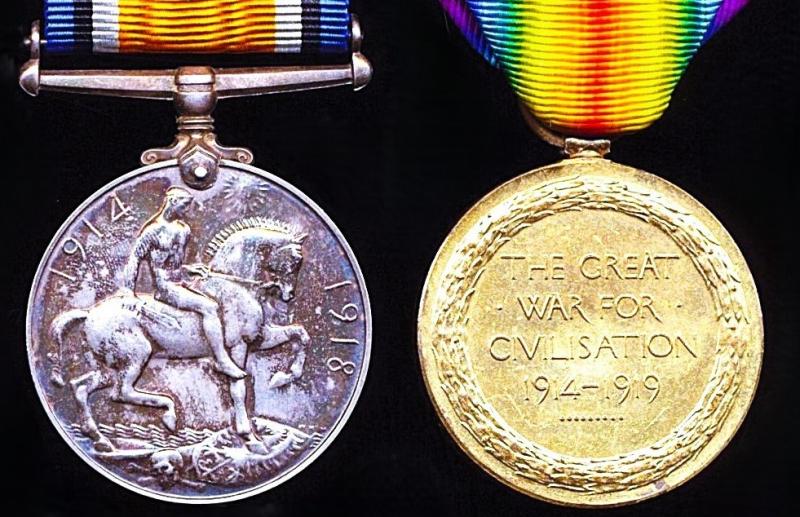 A Devonshire Great War 'Gunners' interest medal pair: Gunner Robert Herniman Royal Field Artillery, Royal Regiment of Artillery
