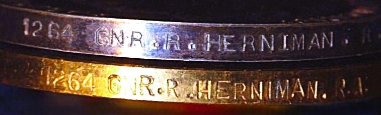 A Devonshire Great War 'Gunners' interest medal pair: Gunner Robert Herniman Royal Field Artillery, Royal Regiment of Artillery