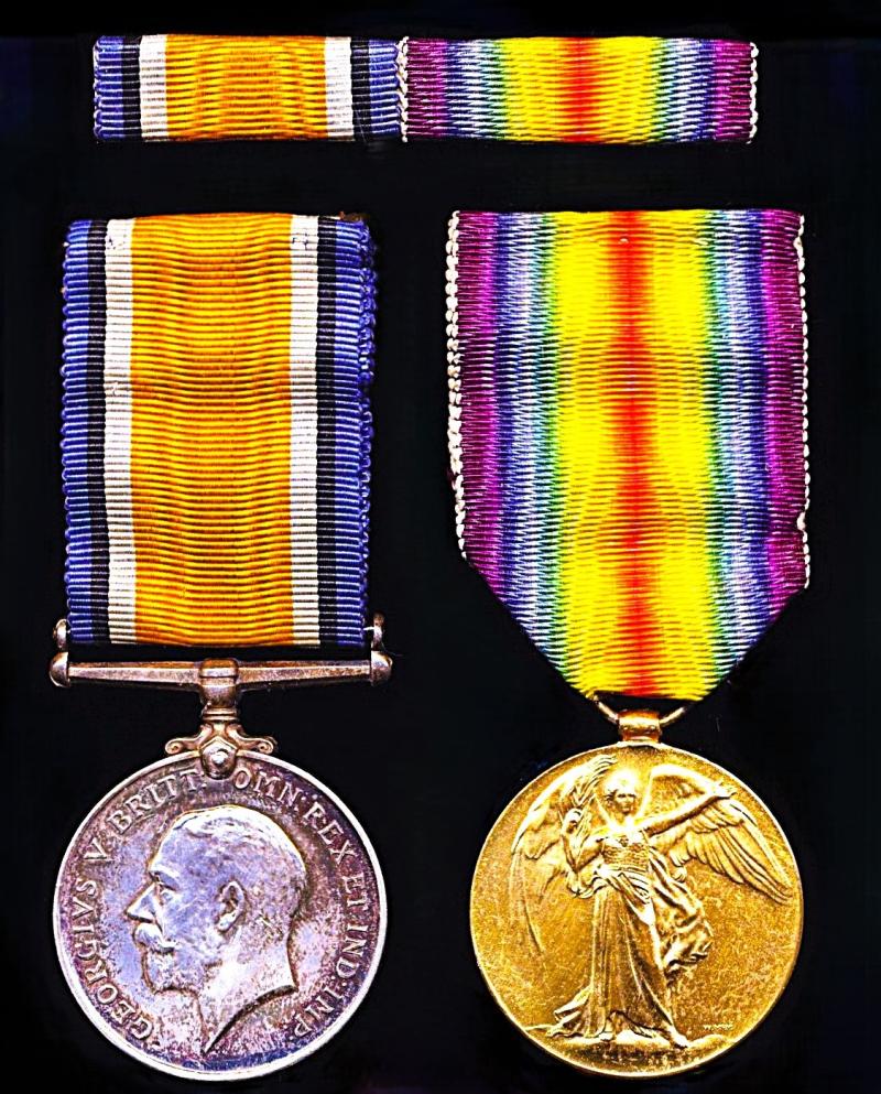 A Life-Guards / Great Western Railway / Wootton Bassett /Wiltshire interest Great War 'Gassed on the Western Front' medal pair: Trooper Henry 'Harry' Leonard Brust 1st Household Battalion, formerly 2nd Life Guards & latterly Coldstream Guards